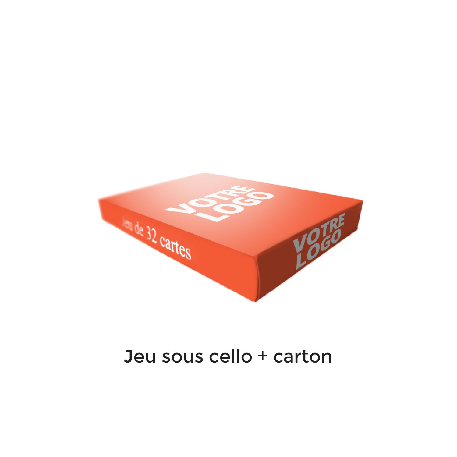 Jeu de belote personnalisable - 33 cartes 300 gr Nova Monojet